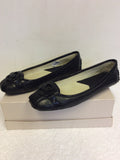 MICHAEL KORS BLACK LEATHER BALLERINA FLATS SIZE 5/38