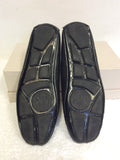 MICHAEL KORS BLACK LEATHER BALLERINA FLATS SIZE 5/38