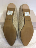 BRAND NEW CLARKS BEIGE LEOPARD PRINT FLATS SIZE 8/42