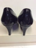 LK BENNETT ZAHARA BLACK PATENT LEATHER WEDGE HEELS SIZE 5/38