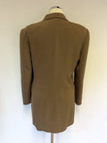 MULBERRY BROWN WOOL & CASHMERE TROUSER SUIT SIZE 34 UK 6