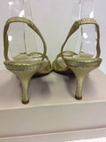 LK BENNETT GOLD LEATHER SLINGBACK SANDALS SIZE 8/42