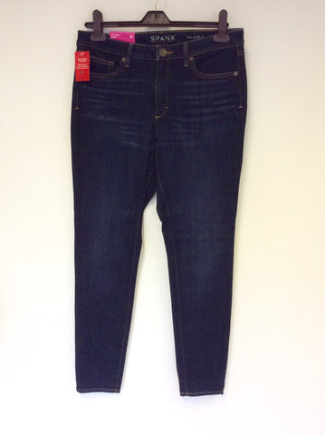 BRAND NEW SPANX DARK BLUE SLIM - X SKINNY JEANS SIZE 16