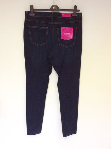 BRAND NEW SPANX DARK BLUE SLIM - X SKINNY JEANS SIZE 16