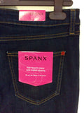 BRAND NEW SPANX DARK BLUE SLIM - X SKINNY JEANS SIZE 16