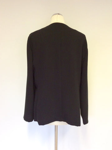 SIMON DANIELS BLACK LIGHTWEIGHT JACKET SIZE 16