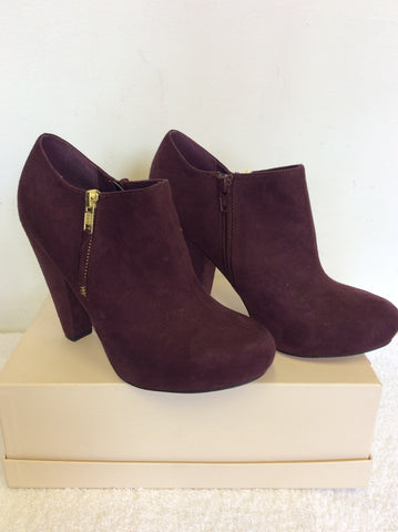 BRAND NEW OFFICE BURGUNDY SUEDE SHOE /BOOTS SIZE 6/39