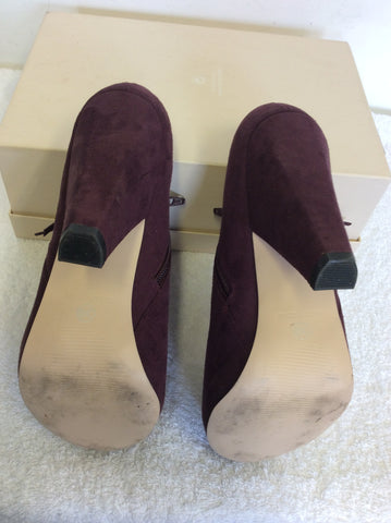 BRAND NEW OFFICE BURGUNDY SUEDE SHOE /BOOTS SIZE 6/39