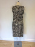 PURE COLLECTION PRINT BELTED PENCIL DRESS SIZE 12