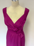 HOBBS PINK SPECIAL OCCASION SILK PENCIL DRESS SIZE 8