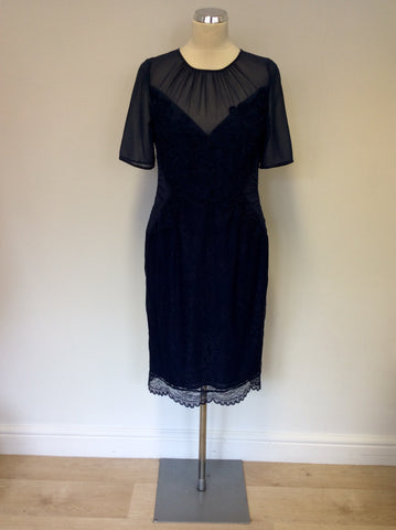 COAST DARK BLUE LACE SPECIAL OCCASION DRESS SIZE 12