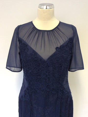 COAST DARK BLUE LACE SPECIAL OCCASION DRESS SIZE 12