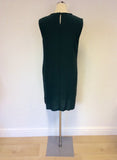 JIGSAW GREEN SILK & COTTON LACE FRONT DRESS SIZE 12