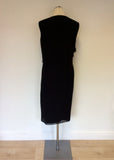 JACQUES VERT BLACK TIERED SPECIAL OCCASION SHIFT DRESS SIZE 18