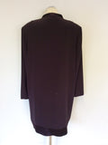 WINDSMOOR DARK PURPLE LONG JACKET, TOP AND TROUSER SUIT SIZE 18