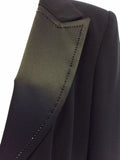 VERA MONT BLACK TUXEDO JACKET, LONG SKIRT AND TROUSER SUIT SIZE 12/14