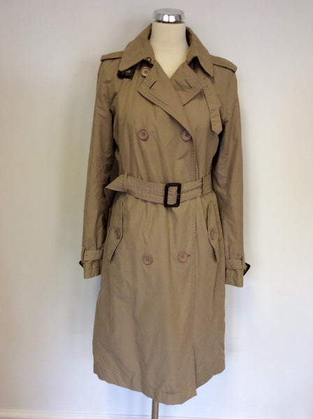 JIGSAW BEIGE COTTON BLEND TRENCHCOAT/MAC SIZE M