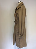 JIGSAW BEIGE COTTON BLEND TRENCHCOAT/MAC SIZE M