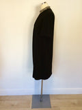 LK BENNETT STAR BLACK EMBELLISHED NECK SHIFT OCCASION DRESS SIZE 14