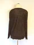 WHISTLES BRONZE SPARKLE OPEN SHOULDER JUMPER SIZE 12