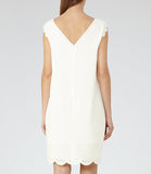 REISS VITA OFF WHITE LASER CUT OUT DETAIL DRESS SIZE 12