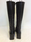 BP BLACK LEATHER KNEE LENGTH BOOTS SIZE 7.5/41