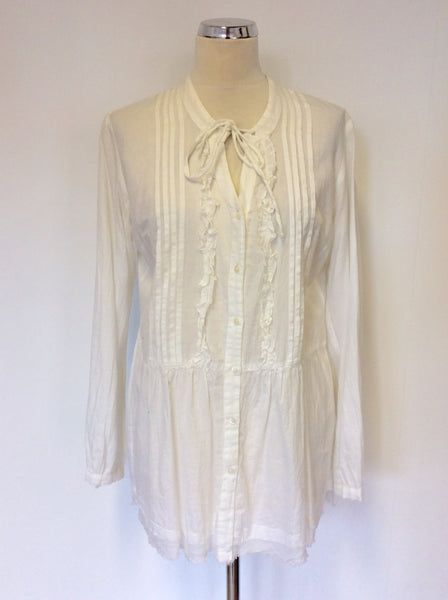 BRAND NEW SANDWICH WHITE COTTON SMOCK SHIRT SIZE 36 UK 10