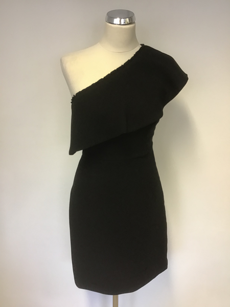 WHISTLES BLACK ONE SHOULDER SPECIAL OCCASION DRESS SIZE 8