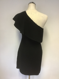 WHISTLES BLACK ONE SHOULDER SPECIAL OCCASION DRESS SIZE 8