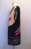 Planet Black, Grey, Cream & Pink Tunic Top Size 14 - Whispers Dress Agency - Womens Tops - 2