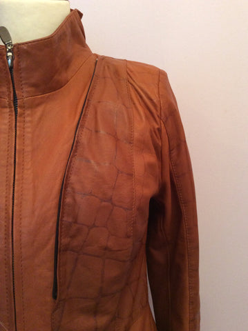 Roberto Cavalli Tan Brown Soft Leather Fur Trim Collar Jacket Size 44 UK 12 - Whispers Dress Agency - Sold - 8