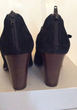 Marks & Spencer Autograph Black Suede Mary Jane Heels Size 5/38 Wider Fit - Whispers Dress Agency - Heels - 5