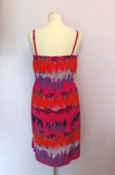 Coast Multi Coloured Print Silk Strappy / Strapless Dress Size 12 - Whispers Dress Agency - Womens Dresses - 3