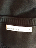 Karen Millen Black Sheer Sleeve Jumper Size 3 UK 12/14 - Whispers Dress Agency - Womens Knitwear - 3