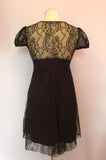 Monsoon Fusion Black Lace Beaded Trim Dress Size 8 - Whispers Dress Agency - Womens Dresses - 4