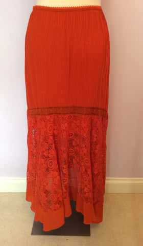 WISH ORANGE LACE CARDIGAN & LONG SKIRT SUIT SIZE M/L - Whispers Dress Agency - Womens Suits & Tailoring - 6