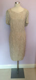 Carmelle Cream Print Dress & Long Jacket Size 18 - Whispers Dress Agency - Sold - 3