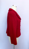 Hobbs Red Wool Double Breasted Jacket Size 12 - Whispers Dress Agency - Sold - 3