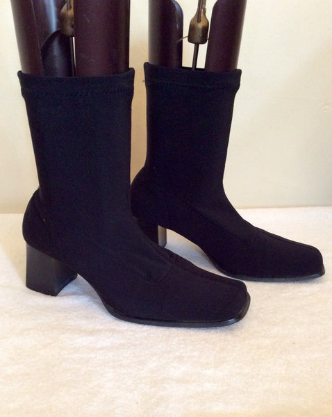 Vincci Black Stretch Ankle Boots Size 4/37 - Whispers Dress Agency - Sold - 1