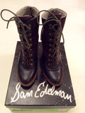 Sam Elderman Tara Black & Brown Lace Up Ankle Boots Size 5/38 - Whispers Dress Agency - Sold - 2