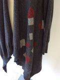 CREA CONCEPT DARK GREY MERINO WOOL CARDIGAN SIZE 42 UK 12 - Whispers Dress Agency - Womens Knitwear - 2