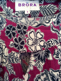 BRORA FUSHIA PINK ,WHITE & NAVY BLUE FLORAL PRINT DRESS SIZE 8 - Whispers Dress Agency - Sold - 2