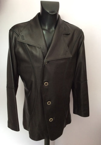 BRAND NEW OLIVER SWEENEY BLACK SOFT LEATHER JACKET SIZE 52 UK XL - Whispers Dress Agency - Mens Coats & Jackets - 1