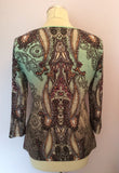 GERRY WEBER LIGHT GREEN PRINT TOP SIZE 14/16 - Whispers Dress Agency - Sold - 2