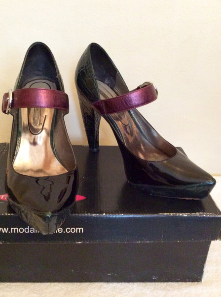 Moda In Pelle Pink, Black & Green Mary Jane Heels Size 6/39 - Whispers Dress Agency - Sold - 1