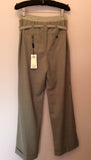 BRAND NEW MARCCAIN LIGHT GREY WOOL WIDE LEG TROUSERS SIZE N1 UK 8/10 - Whispers Dress Agency - Womens Trousers - 3