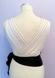 Coast Cream & Black Beaded Trim Occasion Dress Size 12 - Whispers Dress Agency - Womens Dresses - 5