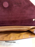 BRAND NEW LK BENNETT DARK VIOLET SAFFIANO PATENT LEATHER CLUTCH/ SHOULDER BAG - Whispers Dress Agency - Sold - 3