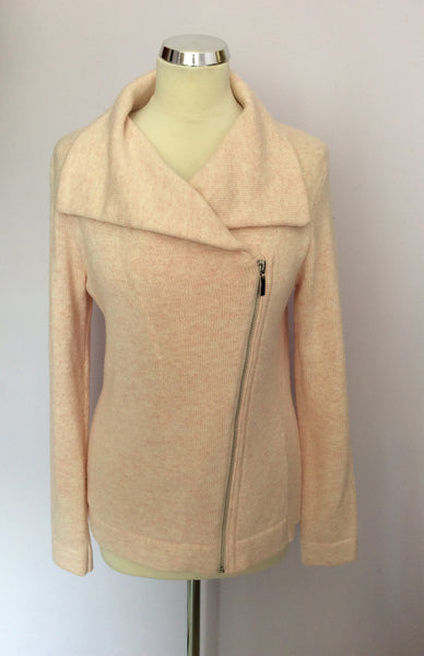 VIYELLA PALE PINK ZIP FASTEN CARDIGAN SIZE S - Whispers Dress Agency - Sold - 1