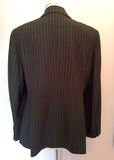 Marks & Spencer Charcoal Grey Pinstripe Trouser Suit Size 16/18 - Whispers Dress Agency - Sold - 3